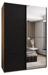 Armoire Lux 3 Noir - Imitation chêne - Largeur : 170 cm