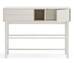 Table console Corvo Blanc - En partie en bois massif - 120 x 90 x 35 cm
