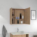 Meuble mural de salle de bain Barcelona Beige - Bois manufacturé - 60 x 60 x 15 cm