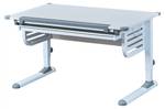 Höhenverstellbarer Schreibtisch mit Weiß - Metall - 55 x 68 x 110 cm