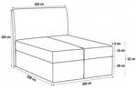 Boxspringbett RICKIE 200x200 BRAUN Braun