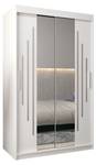 Armoire à portes coulissantes york 1 Blanc - Largeur : 120 cm - 2 porte