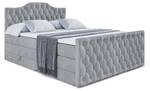 Boxspringbett VILA-1-Z KING Hellgrau - Breite: 140 cm