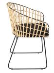 Esszimmerstuhl LIMA Beige - Holzwerkstoff - Rattan - 45 x 80 x 45 cm