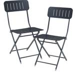 Lot de 2 chaises pliantes Sande Noir