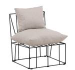 Fauteuil Livonia Beige - Textile - 77 x 89 x 71 cm