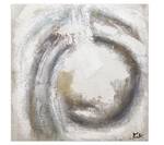 Acrylbild handgemalt Resolution Beige - Braun - Massivholz - Textil - 80 x 80 x 4 cm