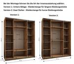 SCHWEBETÜRENSCHRANK LUX Beige - Schwarz - Breite: 190 cm