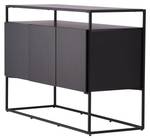 Vitrinenschrank KINGSPORT SC120 2D Schwarz - Massivholz - Holzart/Dekor - 120 x 80 x 45 cm