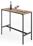 Table de bar Fyrk 34139 Noir - Marron - Bois manufacturé - 120 x 105 x 30 cm