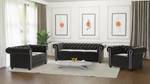 Sofa Karl, 2 sitzer, Chesterfield Schwarz