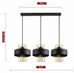 Loft Edison Pendelleuchte III Schwarz - Metall - 20 x 90 x 90 cm