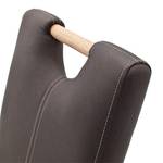 Gestoffeerde stoelen Alessia kunstleer - Bruin/eikenhoutkleurig