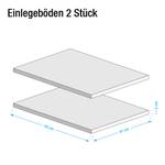 Inlegplanken Lentia (2-delige set) Bruin - Plaatmateriaal - 83 x 2 x 47 cm