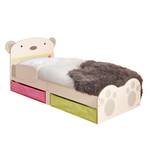 Eenpersoonsbed Bear Hug Beige - Plaatmateriaal - 77 x 69 x 147 cm