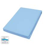 Boxspring-Elastan-Spannbettttuch Aqua - Pastellblau - 90 x 200 cm