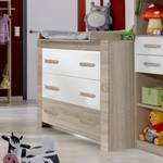 Verschoningscommode Emma eikenhouten look/wit