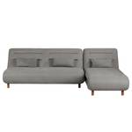 Ecksofa Energy (beidseitig montierbar) Webstoff - Grau