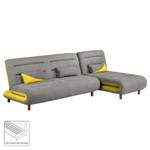 Ecksofa Energy (beidseitig montierbar) Webstoff - Grau / Gelb