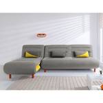 Ecksofa Energy (beidseitig montierbar) Webstoff - Grau / Gelb