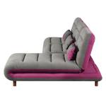 Ecksofa Energy (beidseitig montierbar) Webstoff - Grau / Beere