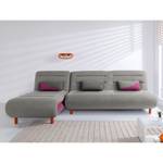 Ecksofa Energy (beidseitig montierbar) Webstoff - Grau / Beere