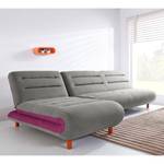 Ecksofa Energy (beidseitig montierbar) Webstoff - Grau / Beere