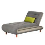 Chaiselongue Energy Webstoff Grau / Cappuccino / Limettengrün