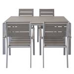 Set de jardin Kudo VIII Polywood / Aluminium - Gris