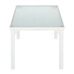 Table de jardin Leno Aluminium / Verre - Blanc