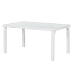 Tuintafel Leno aluminium/glas - wit