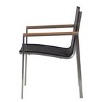 Chaise de jardin Teakline Exklusiv Acier inoxydable / Textilène - Noir