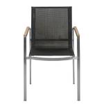 Table et chaises de jardin TEAKLINE 9D Teck massif / Textile - Noir