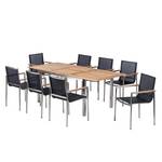 Table et chaises de jardin TEAKLINE 9D+ Teck massif / Acier inoxydable