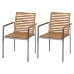 Table et chaises de jardin TEAKLINE 9A+ Teck massif / Acier inoxydable