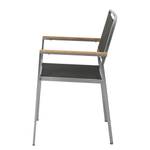 Table et chaises de jardin TEAKLINE C+ Teck massif / Textile - Noir