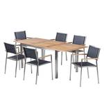 Table et chaises de jardin TEAKLINE 7C+ Teck massif / Acier inoxydable