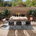 Table et chaises de jardin TEAKLINE 9D Teck massif / Acier inoxydable