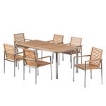 Set di 7 mobili da giardino TEAKLINE A Legno massello di teak / Acciaio inox