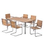 Set di 7 mobili da giardino TEAKLINE B Legno massello di teak / Acciaio inox