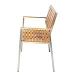 Table et chaises de jardin TEAKLINE 3D Teck massif / Acier inoxydable