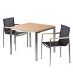 Table et chaises de jardin TEAKLINE 3E Teck massif / Acier inoxydable