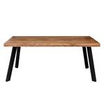 Table Amla Acacia massif / Métal - Acacia / Anthracite - 180 x 100 cm