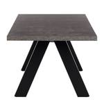 Table Apex Imitation béton / Noir mat