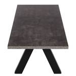 Table Apex Gris béton / Noir mat