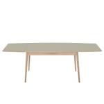 Table extensible Arvid Chêne partiellement massif - Sable - Largeur : 122 cm - Chêne clair