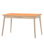 Eettafel Arvid deels massief eikenhout - Oranje - Breedte: 122 cm - Lichte eikenhouten