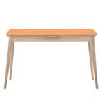 Eettafel Arvid deels massief eikenhout - Oranje - Breedte: 122 cm - Lichte eikenhouten