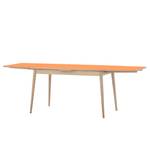 Table extensible Arvid Chêne partiellement massif - Orange - Largeur : 122 cm - Chêne clair