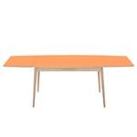 Table extensible Arvid Chêne partiellement massif - Orange - Largeur : 122 cm - Chêne clair